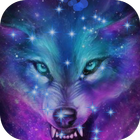 Glitter Wolf Live Wallpapers icône
