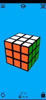 Rubik Cube 3D Affiche