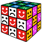 ikon Emoji Cube Puzzle 3D