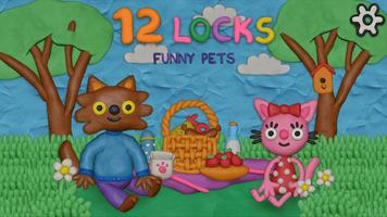 12 Locks: حيوانات أليفة مرحة الملصق
