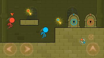 Red vs Blue Stickman: Ruins Escape screenshot 1