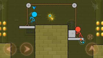 Stickman Vermelho vs Azul: Fuga das Ruínas imagem de tela 2