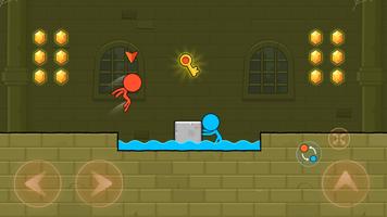 Red vs Blue Stickman: Ruins Escape screenshot 3