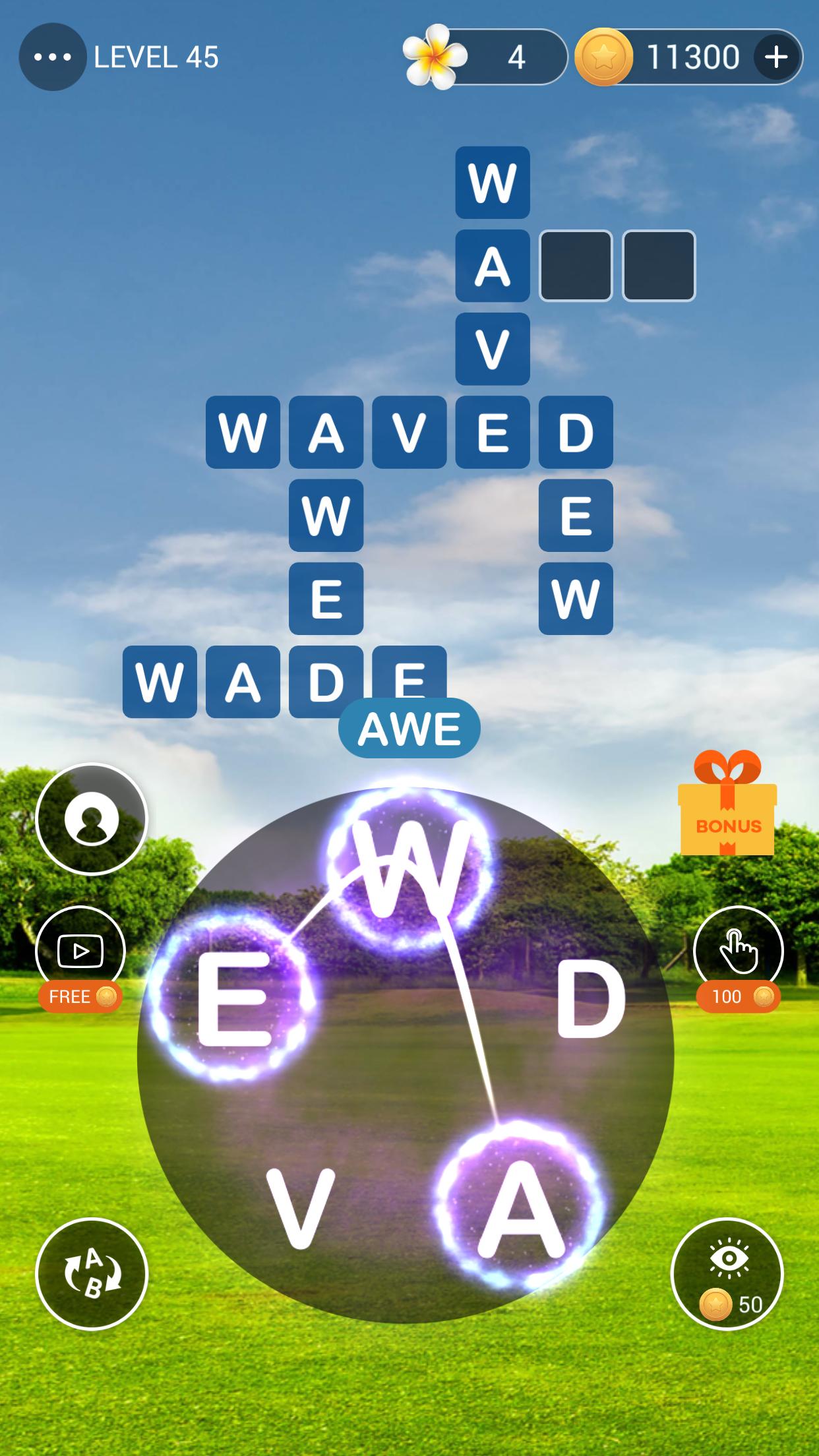 Woord landschap spel