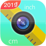 Measure Ruler Camera length in inches centimeters simgesi