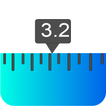 눈금자 앱 – 인치 + 센티미터 단위의 길이 측정