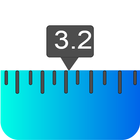 눈금자 앱 – 인치 + 센티미터 단위의 길이 측정 아이콘