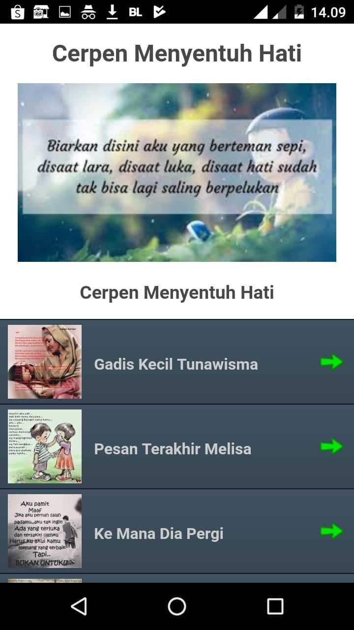 Cerpen Sedih Menyentuh Hati Pour Android Telechargez L Apk