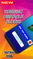 Running Obstacle Blocks Affiche