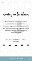 Poetry in Lockdown poster