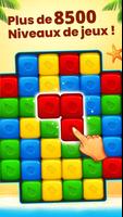 Explosion de cubes de fruits Affiche
