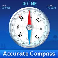 Digital Compass: Map & GPS โปสเตอร์