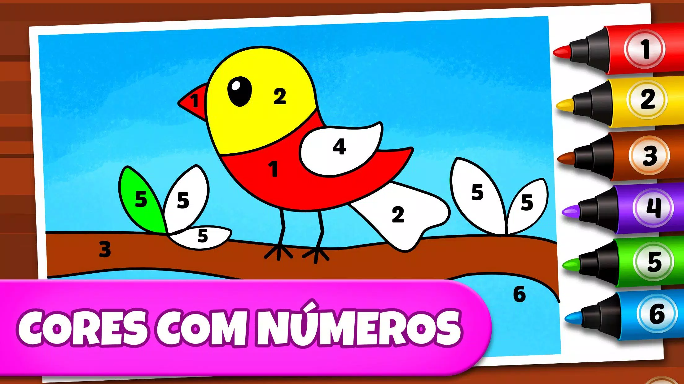 jogo de pintar desenhos para android - Pinte com números deslizando [🇧🇷]  - Jogo para passar o tempo 