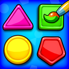 Kleuren en vormen: kleur spel-icoon