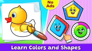 Colors & Shapes: Coloring game plakat