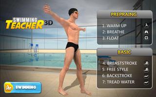 Leraar Zwemmen in 3D-pool: lee-poster