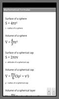 Mathematical Formulas capture d'écran 1