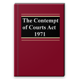 Contempt of Courts Act 1971 Zeichen
