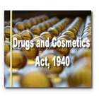 Drugs and Cosmetics Act 1940 Zeichen