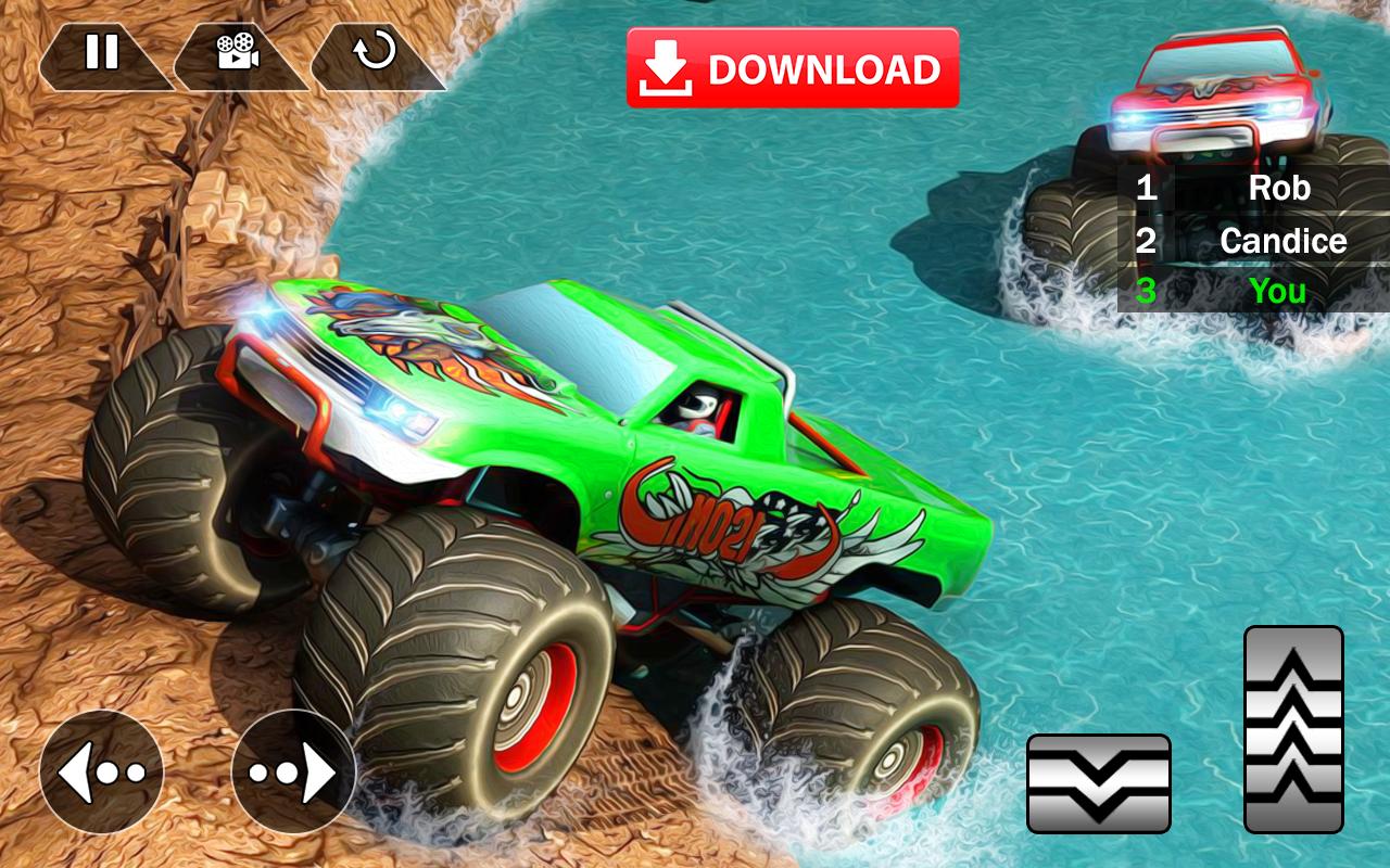 Mega Truck Race Monster Truck Racing Game For Android Apk Download - showing off the new monster truck roblox vehicle