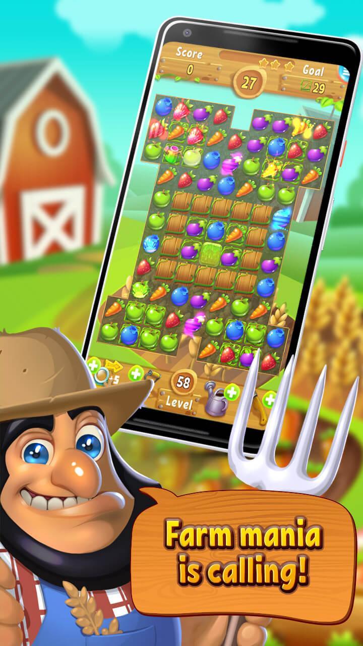 Android 用の 農園と庭 ハーベストマニアフルーツマッチ3ゲーム Apk をダウンロード