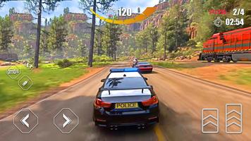 POLISI Mobil Balap permainan poster