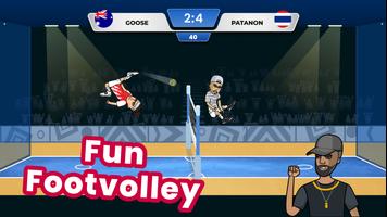 Football Spike Kick Volleyball پوسٹر