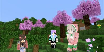 Cute Kawaii Skin Pack For MCPE ảnh chụp màn hình 1