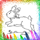Glitter Bunny Coloring Book أيقونة