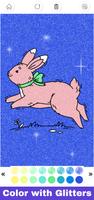 Glitter Bunny Coloring Book الملصق