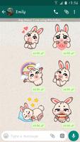 Lovely Rabbits Stickers For Whatsapp - WASticker poster