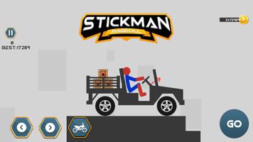 stickman steigt ragdoll ab Plakat