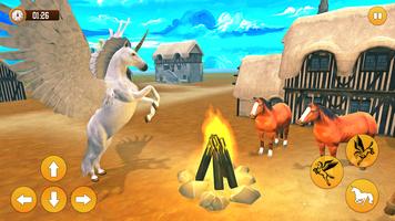 Flying Unicorn Horse Simulator captura de pantalla 1