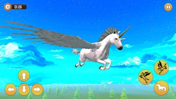 Flying Unicorn Horse Simulator captura de pantalla 3
