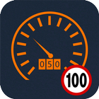 Gps speedometer and odometer icon