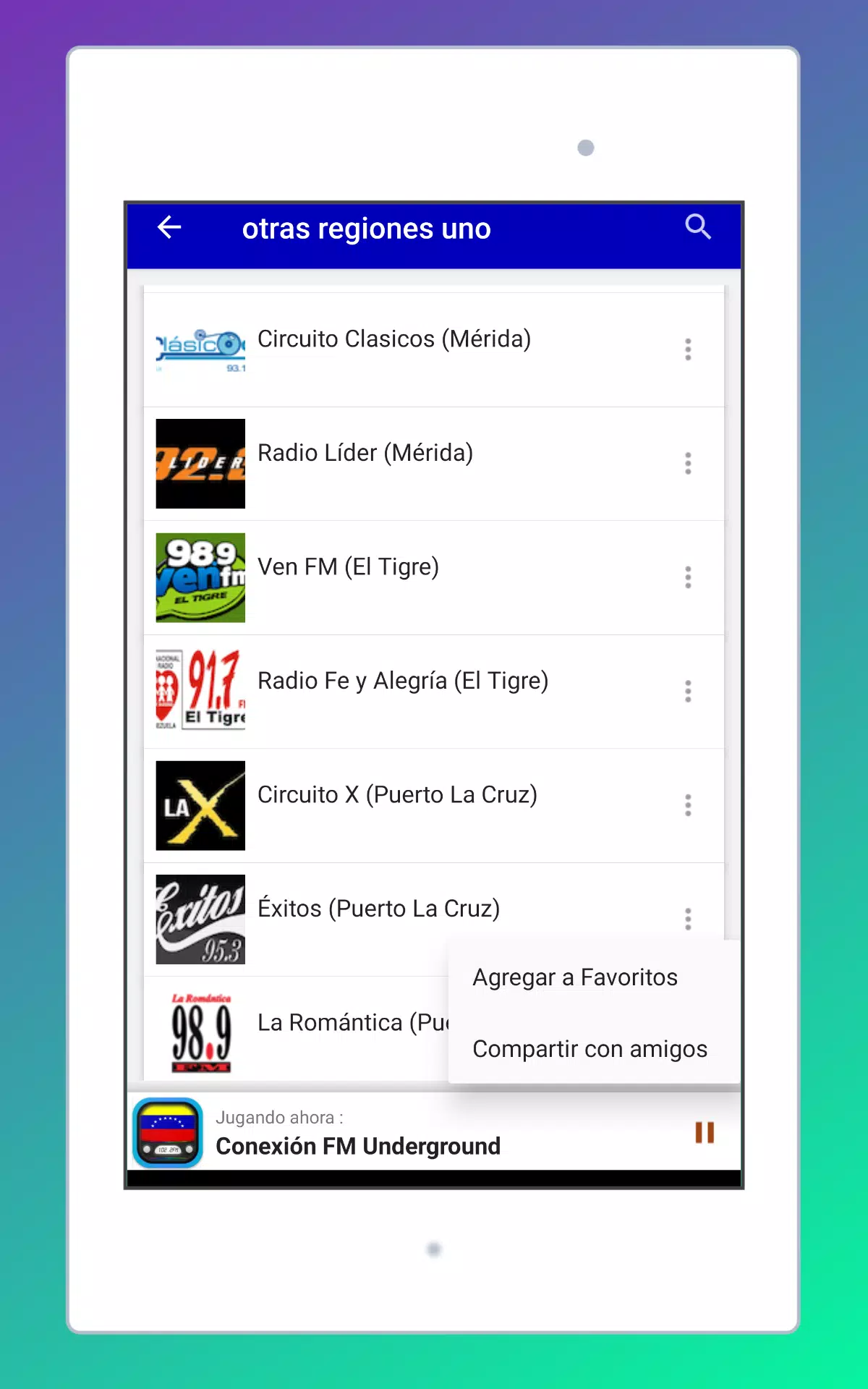 Radios de Venezuela Online + Emisoras de Radio FM Android के लिए APK  डाउनलोड करें