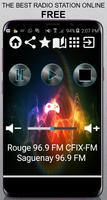 Rouge 96.9 FM CFIX-FM Saguenay 96.9 FM CA App Radi Affiche