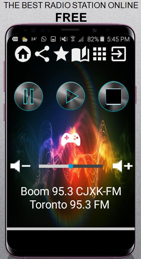 Boom 95.3 CJXK-FM Toronto 95.3 FM CA App Radio Fre for Android - APK  Download