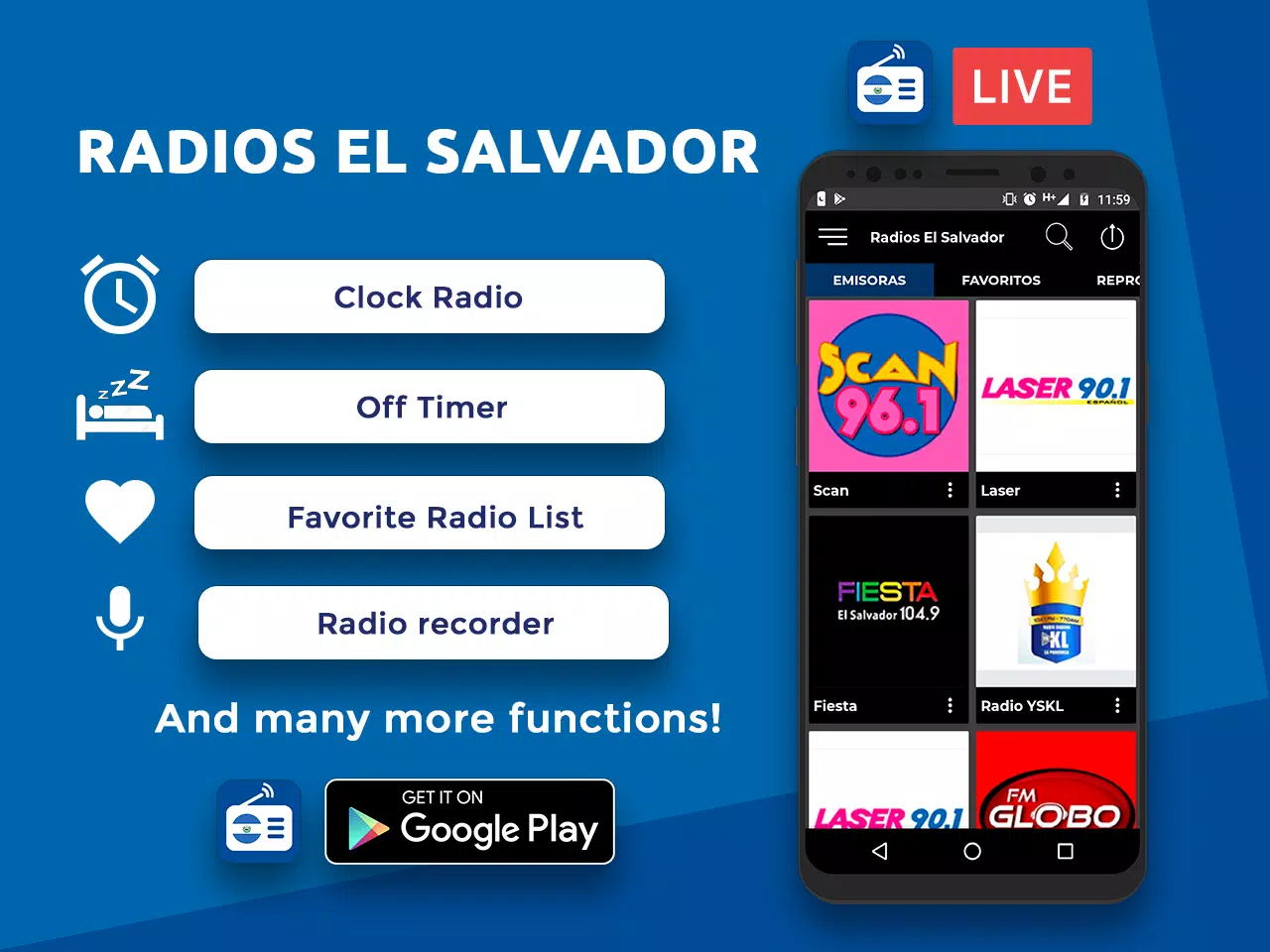 Download do APK de Radios El Salvador FM & AM Emisoras en vivo para Android