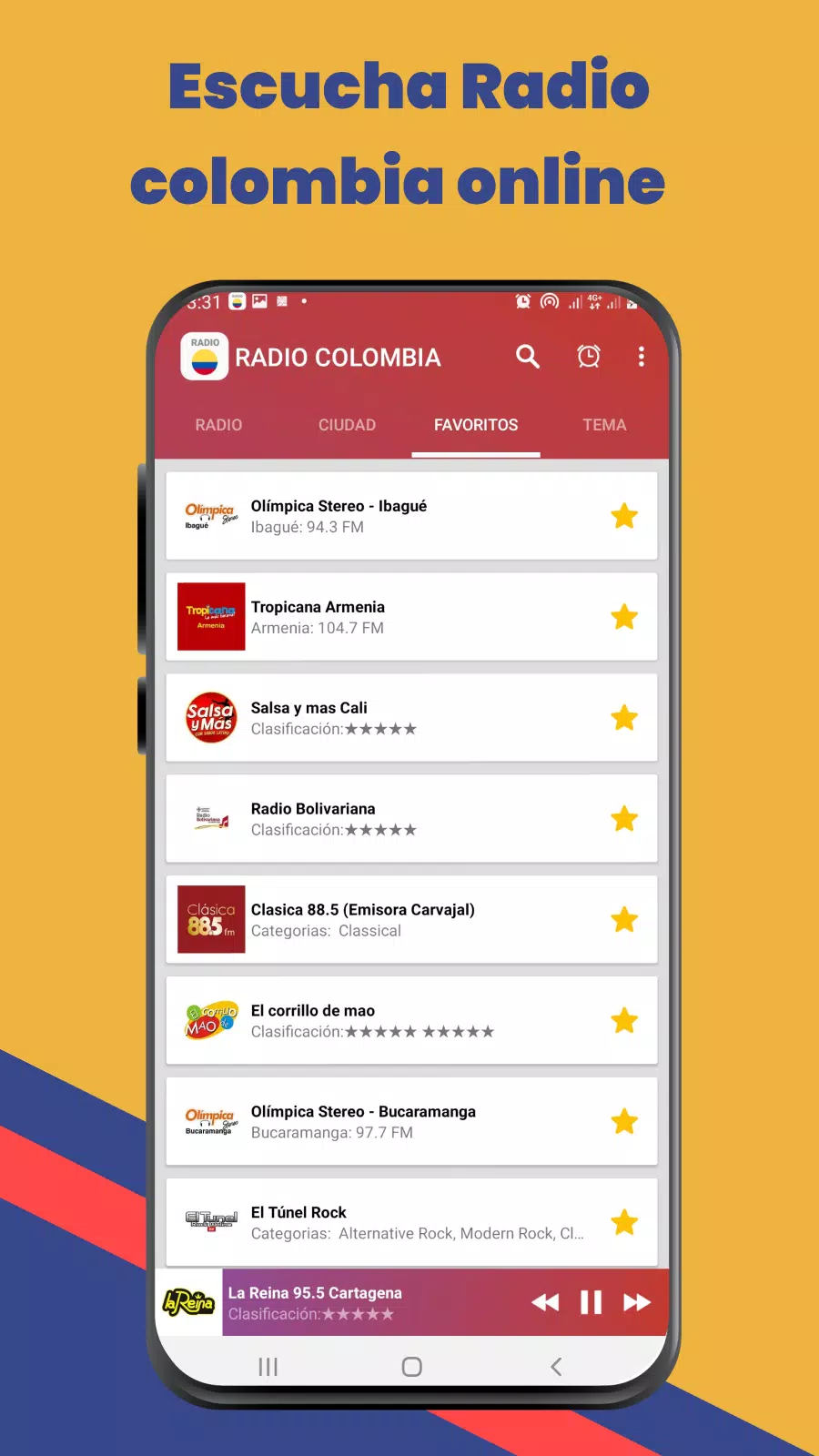 下载Radio Colombia Gratis: Radio en vivo, Radio online的安卓版本