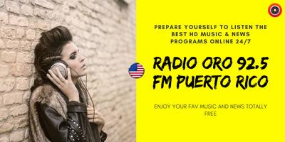 Radio Oro 92.5 Fm Puerto Rico 🎸📻 Affiche