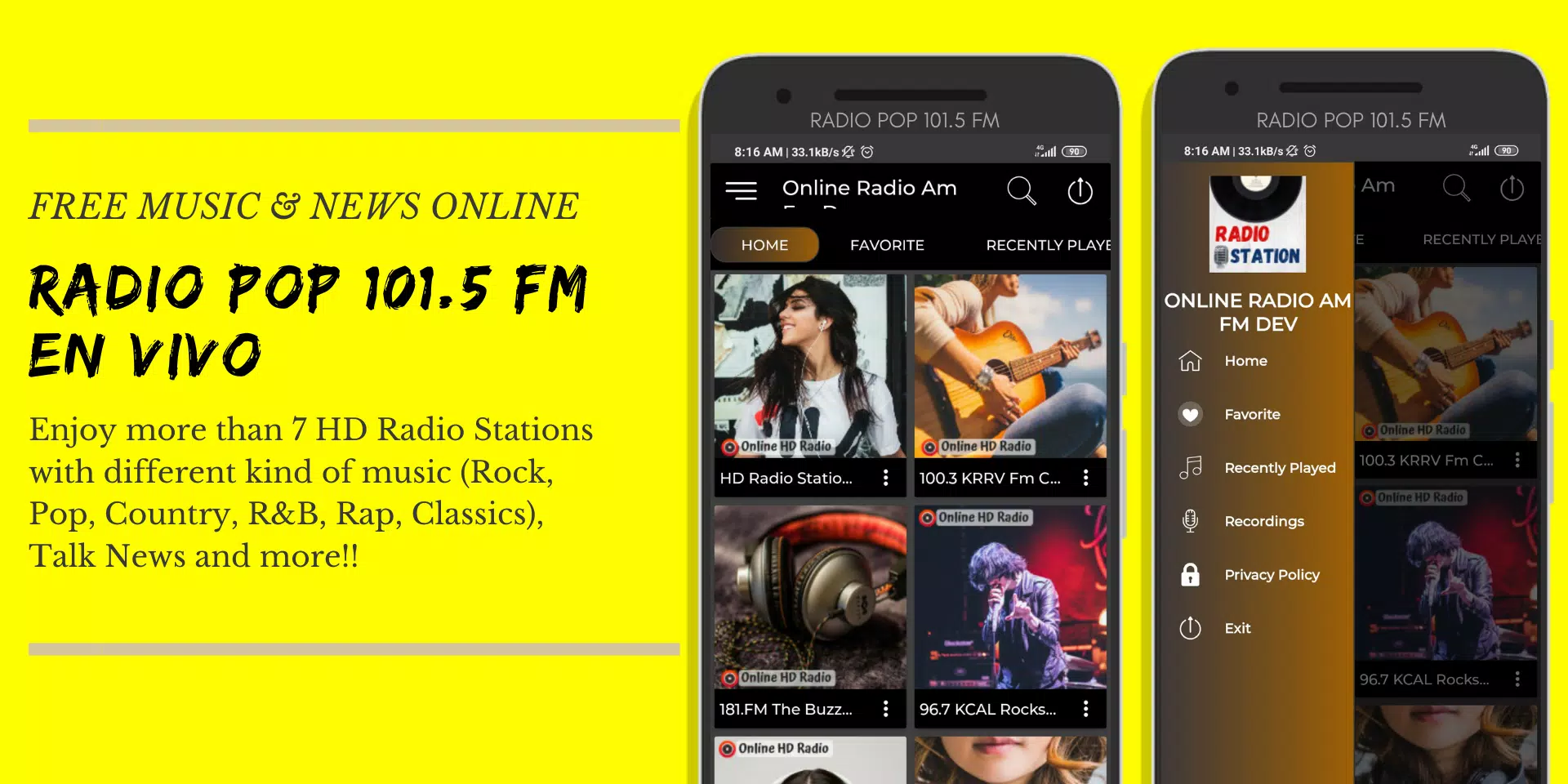 Radio Pop 101.5 en Vivo Buenos Aires Argentina 📻 APK for Android Download