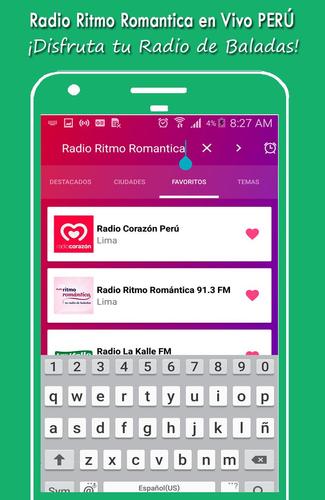 Descarga de APK de Radio Ritmo Romantica para Android