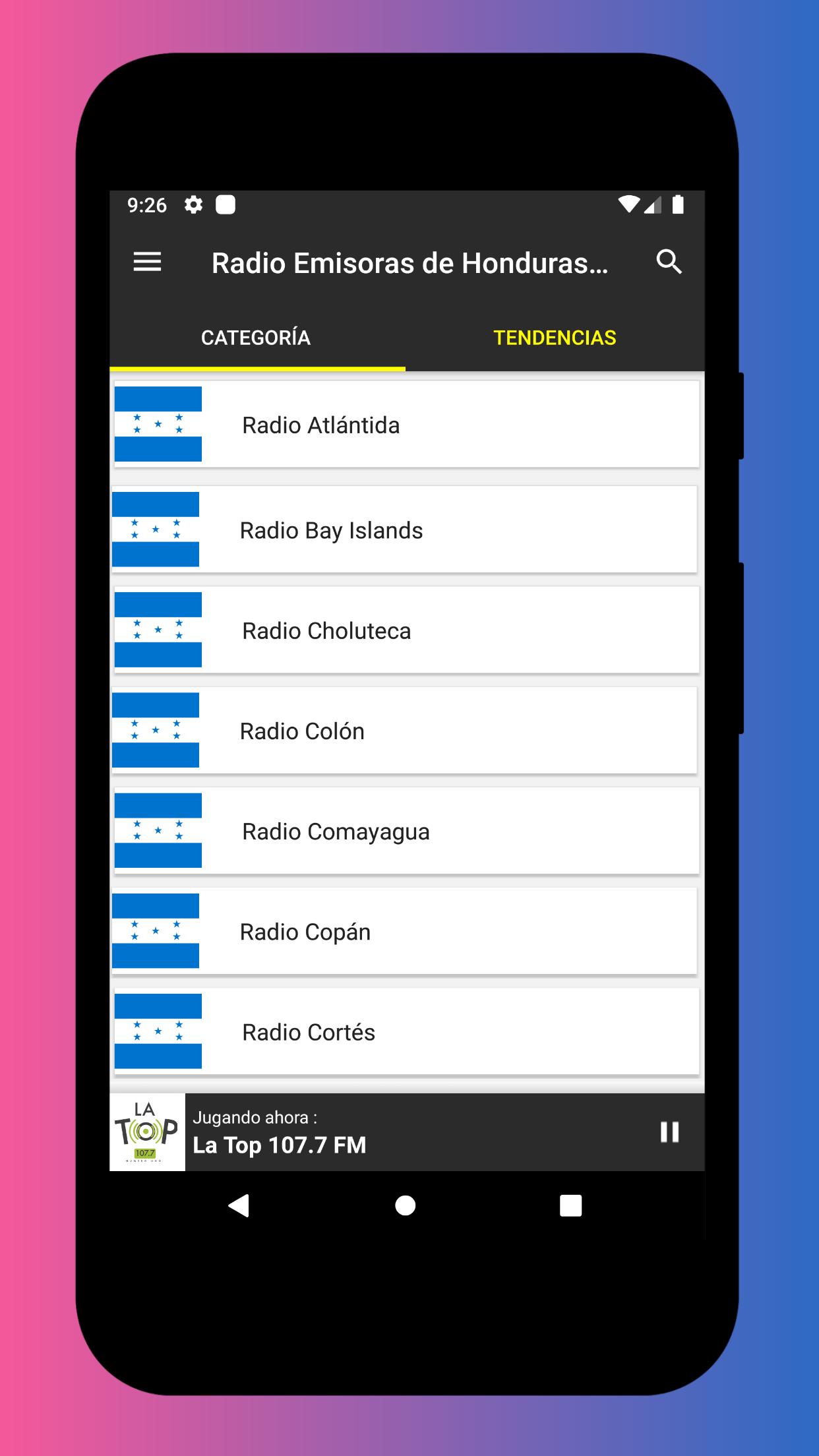 Descarga de APK de Radio Emisoras de Honduras FM para Android
