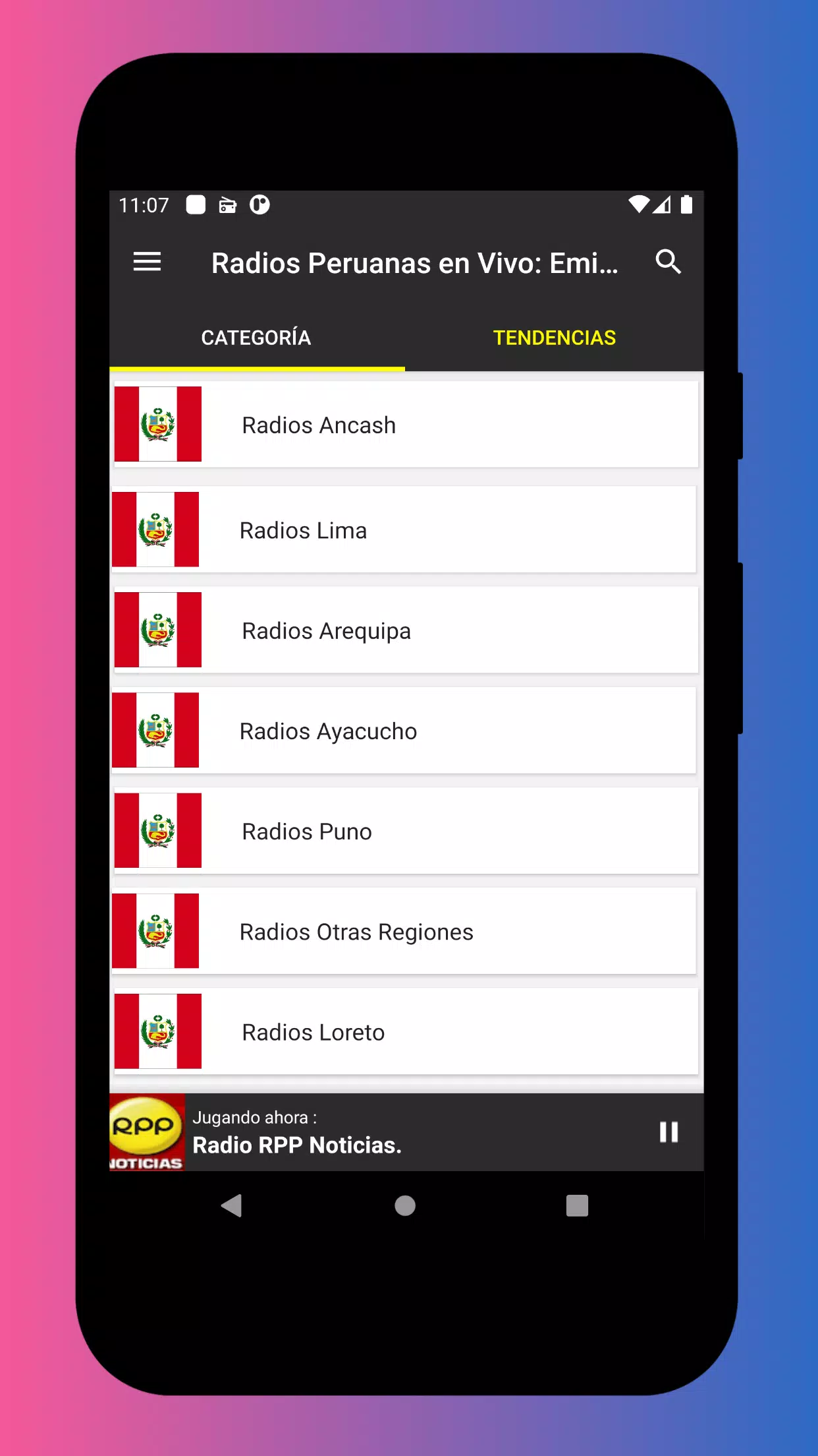 Radios Peruanas en Vivo AM FM APK für Android herunterladen