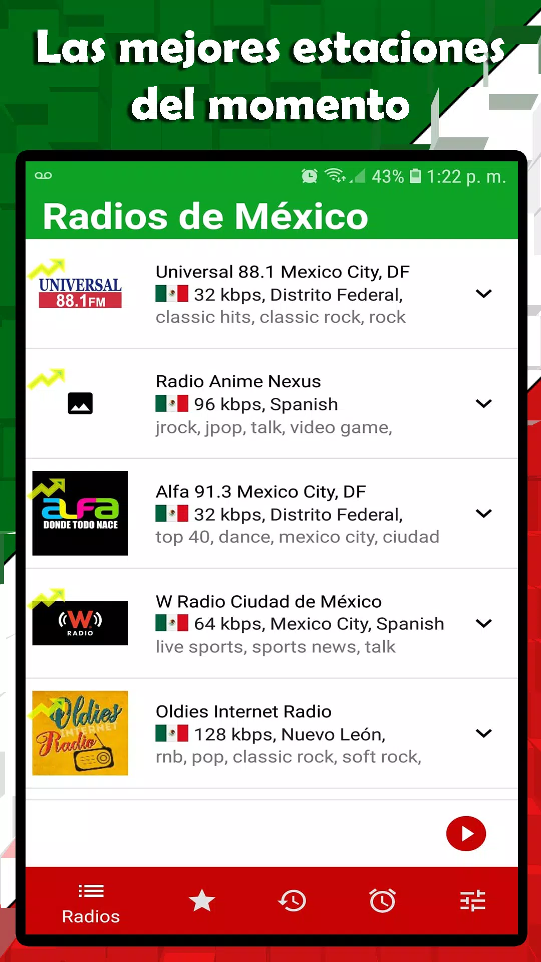 Radios México Gratis - México y Fm APK pour Android Télécharger