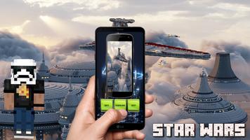 Mod Galaxy Star Wars Combat Minecraft Affiche