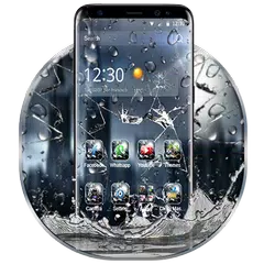 3D Rain Broken Glass Theme APK download