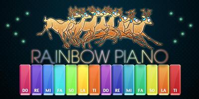 Rainbow Piano Affiche