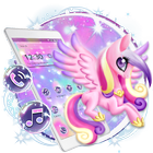Rainbow shiny unicorn theme icon